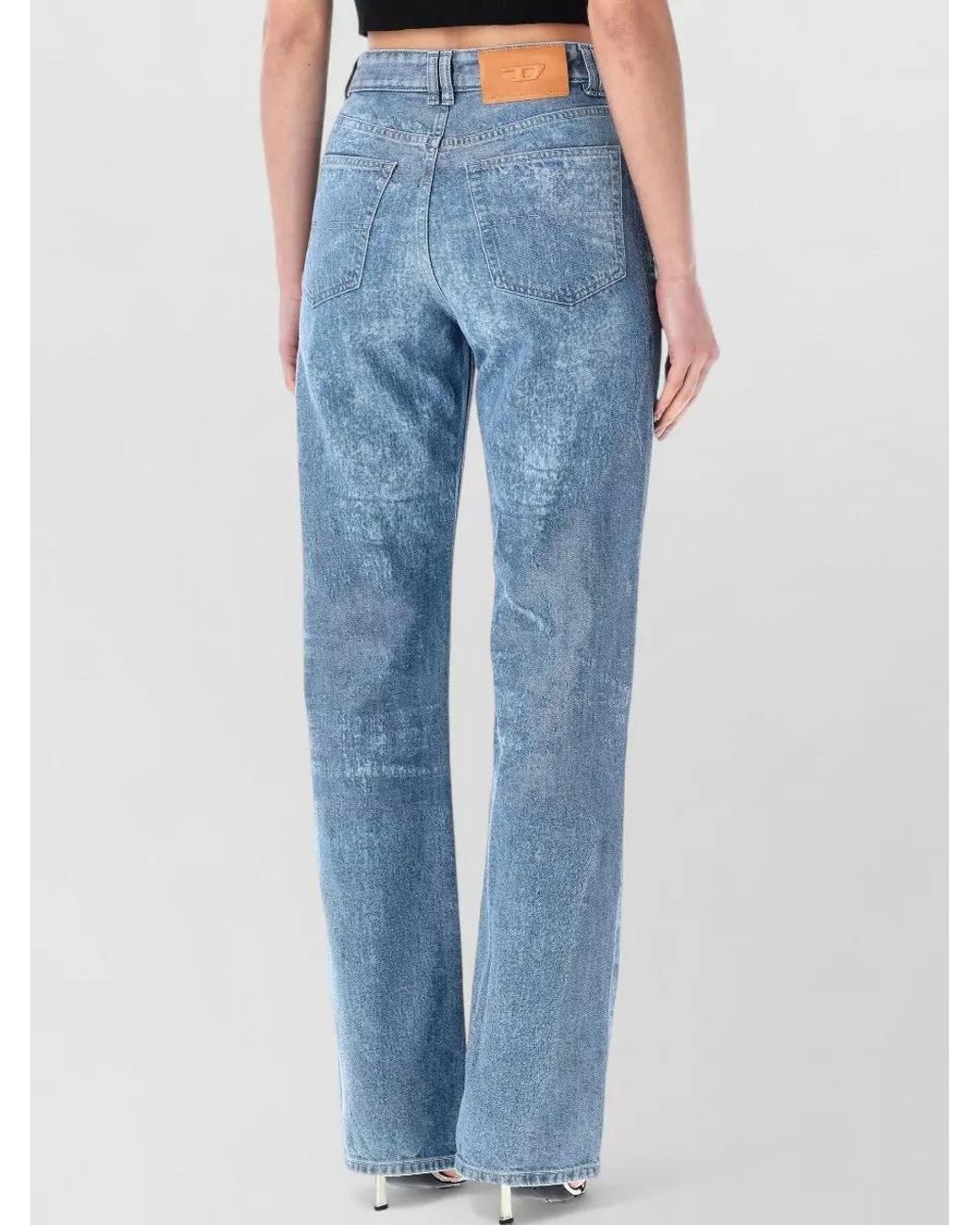 DIESEL Blue Denim Relaxed-Fit Straight-Leg Jeans