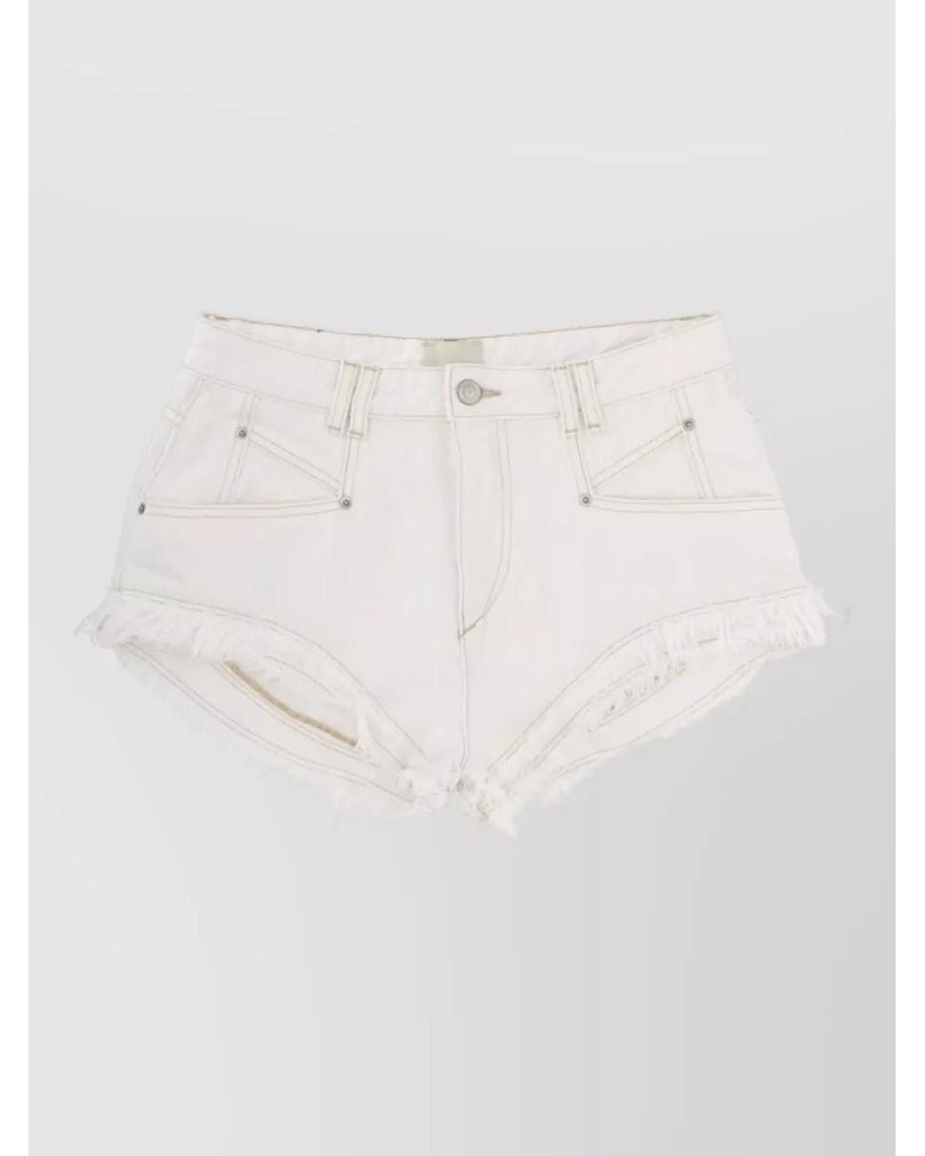 Isabel Marant Natural Denim Eneidala Short Shorts