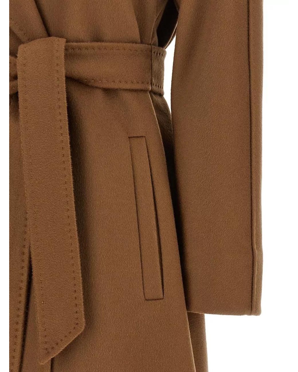Max Mara Brown Wool Belted Coat