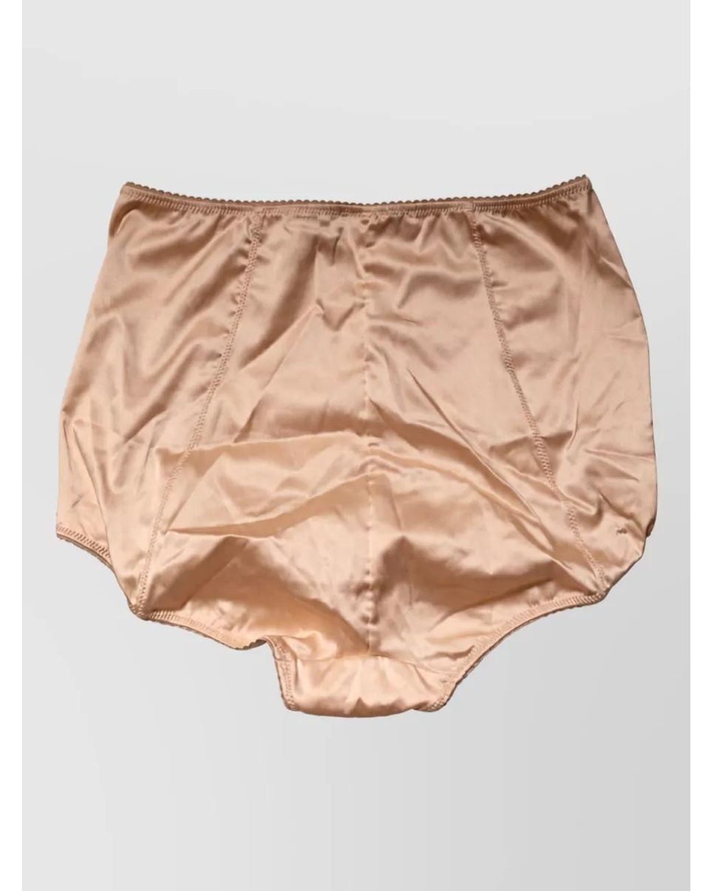Dolce & Gabbana Natural Silk High-Waist Briefs