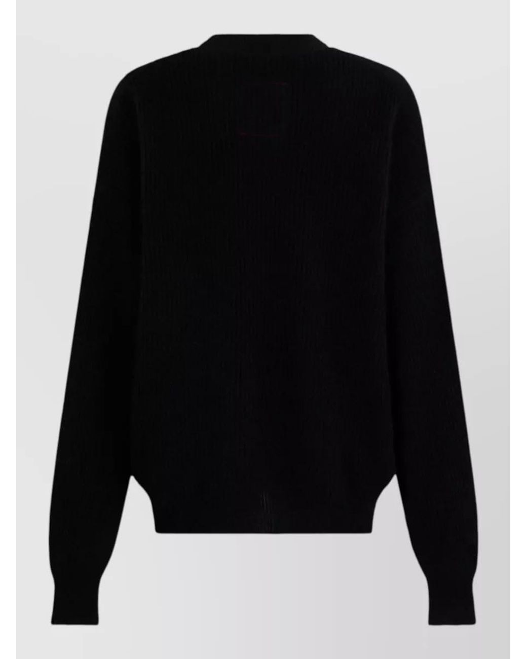Uma Wang Black Cashmere Oversized Crew-Neck Sweater