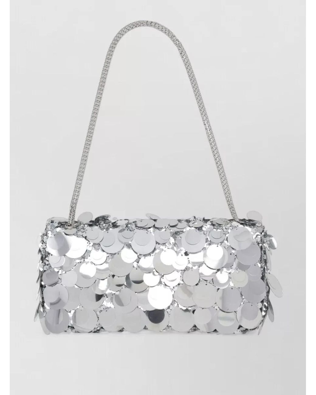 Rabanne White Sparkle Clutch Bag
