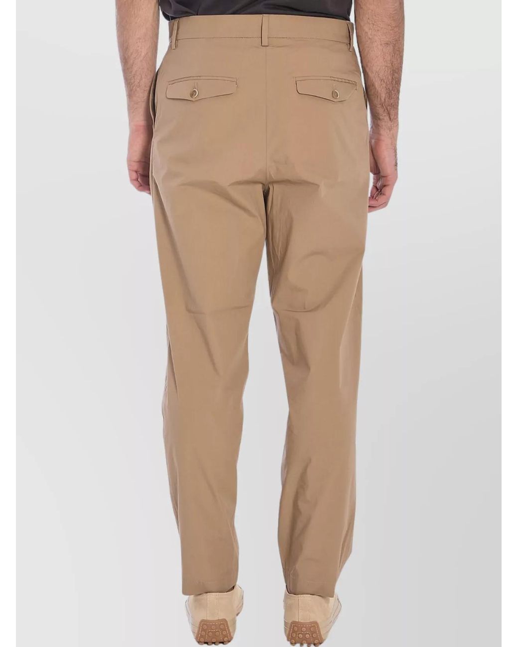 Barena Natural Cotton Mid-Rise Straight-Leg Trousers for men