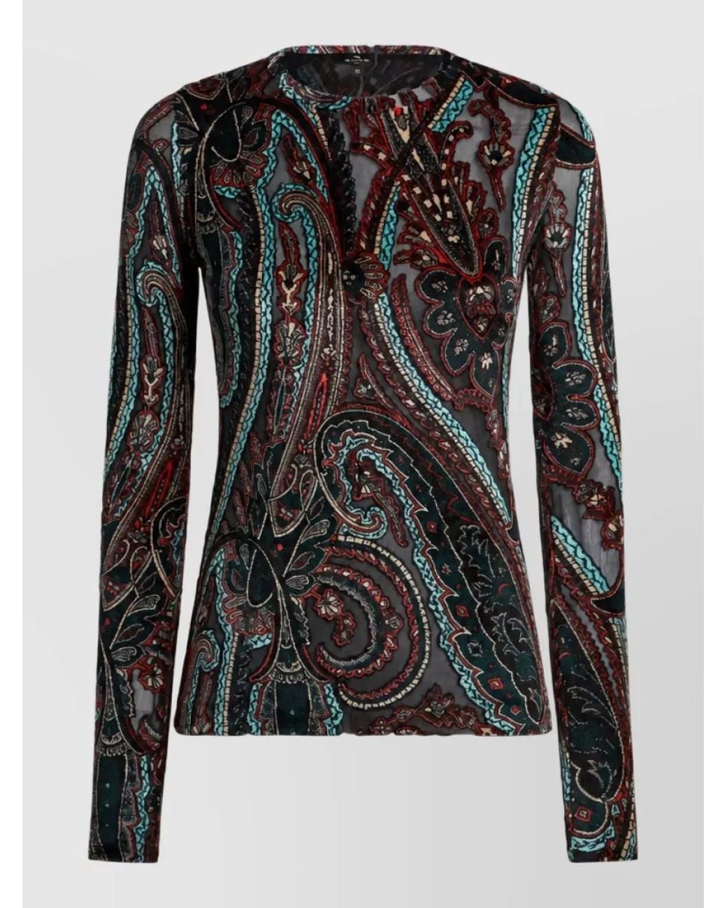 Etro Black Slim-Fit Long-Sleeve Crew-Neck T-Shirt
