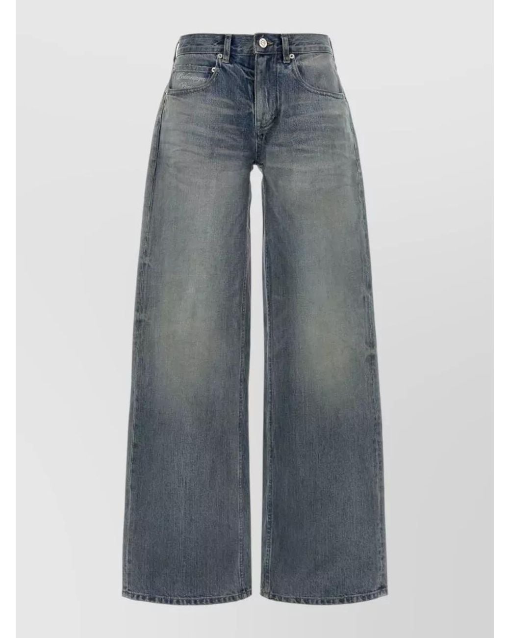Balenciaga Blue Denim Wide-Leg Jeans