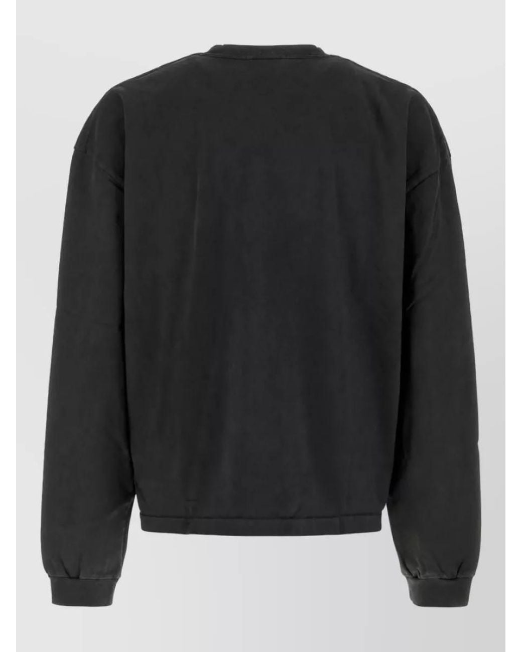 Willy Chavarria Black Cotton Oversized Community Center T Shirt for men