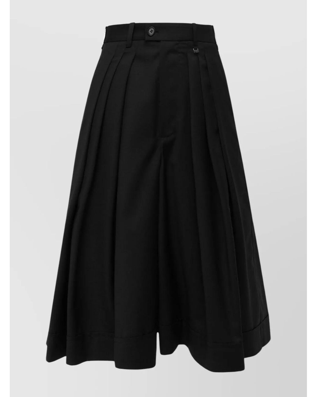 Vivienne Westwood Black Virgin Wool Mid-Rise Wide-Leg Culottes