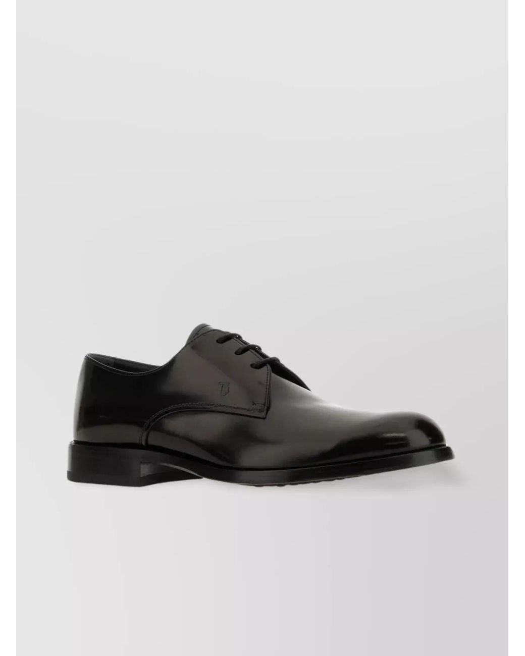Tod's Black Leather Derby Shoes for men