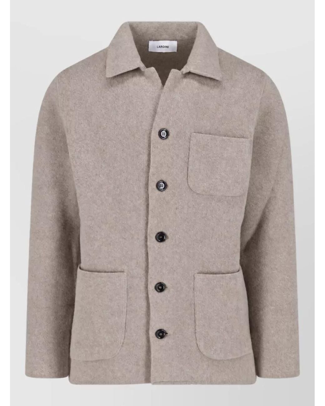 Lardini Natural Cashmere Cardigan for men