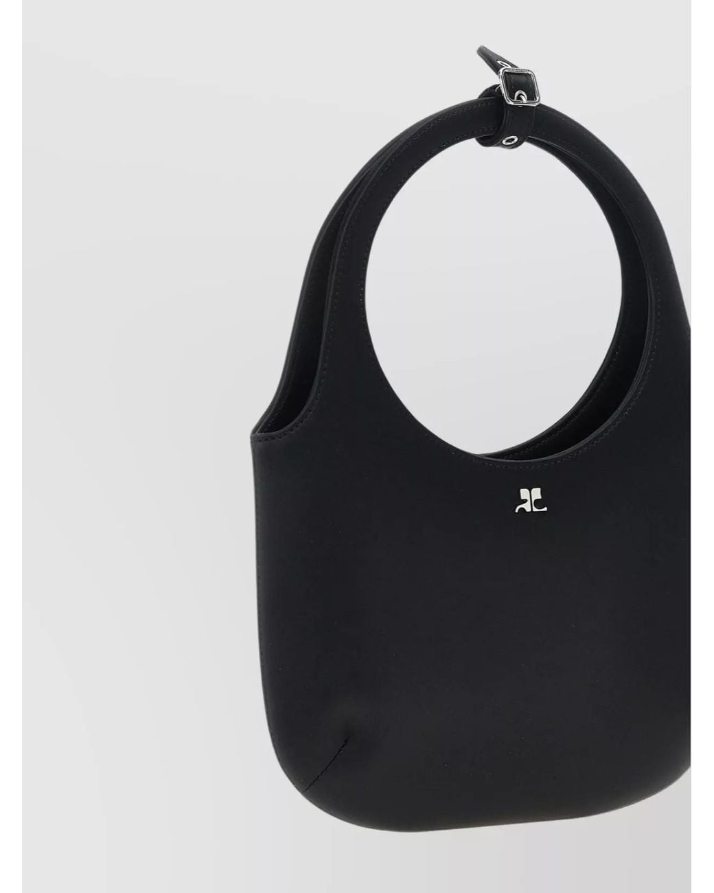 Courreges Black Holy Satin Shoulder Bag