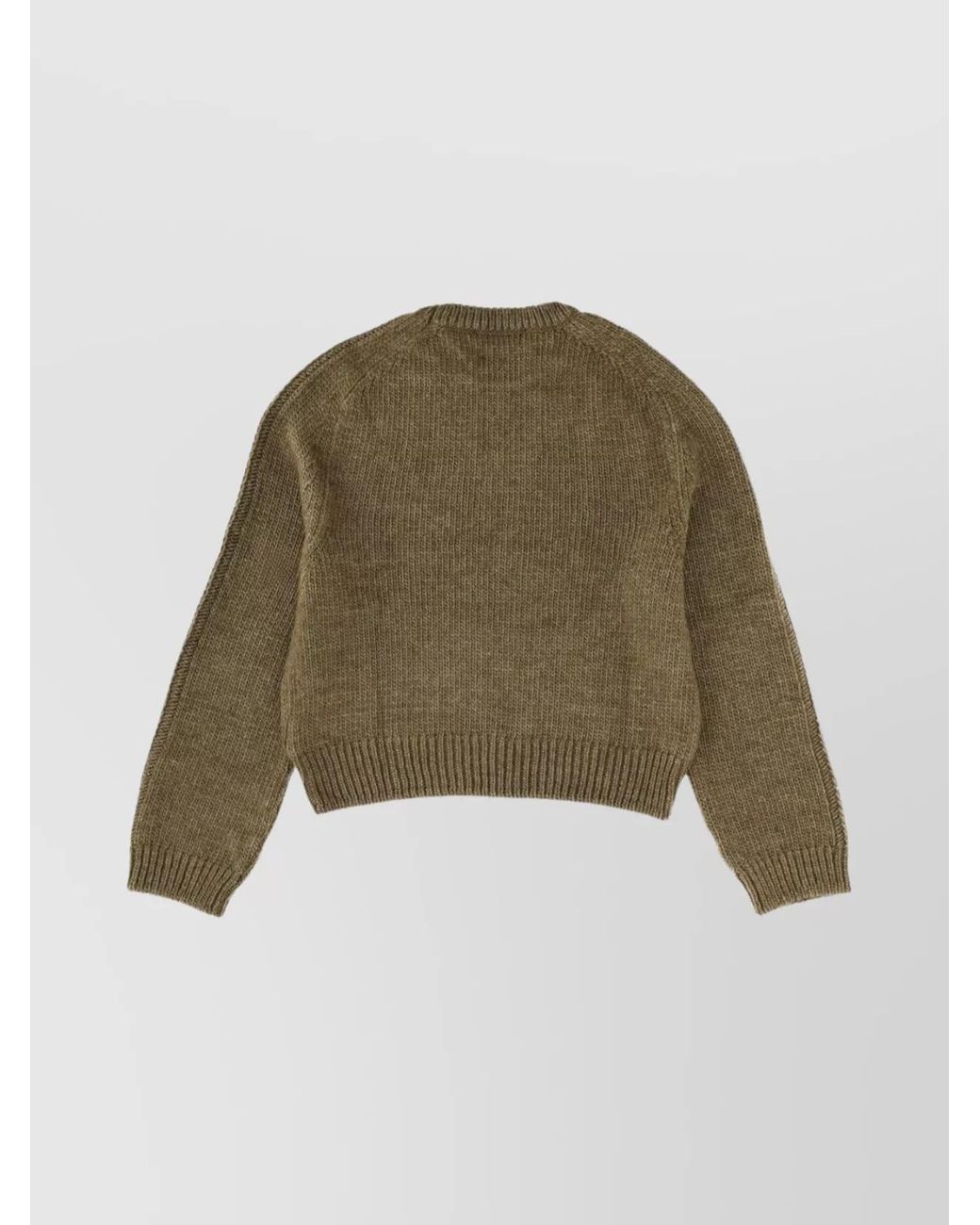 Our Legacy Green Wool Silk Regular-Fit Round-Neck Jumper for men