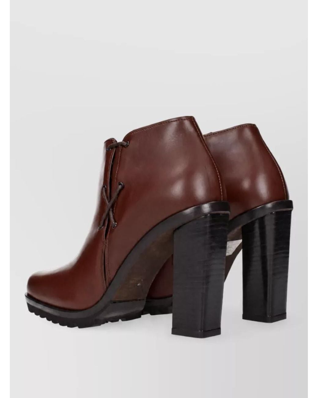 Max Mara Brown Leather Ankle Boots