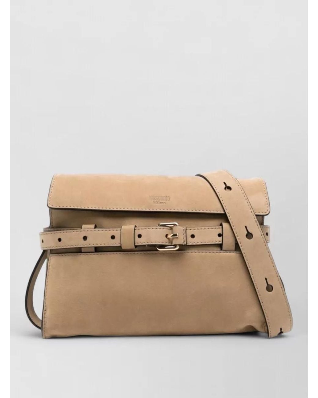Moschino Natural Leather Shoulder Bag