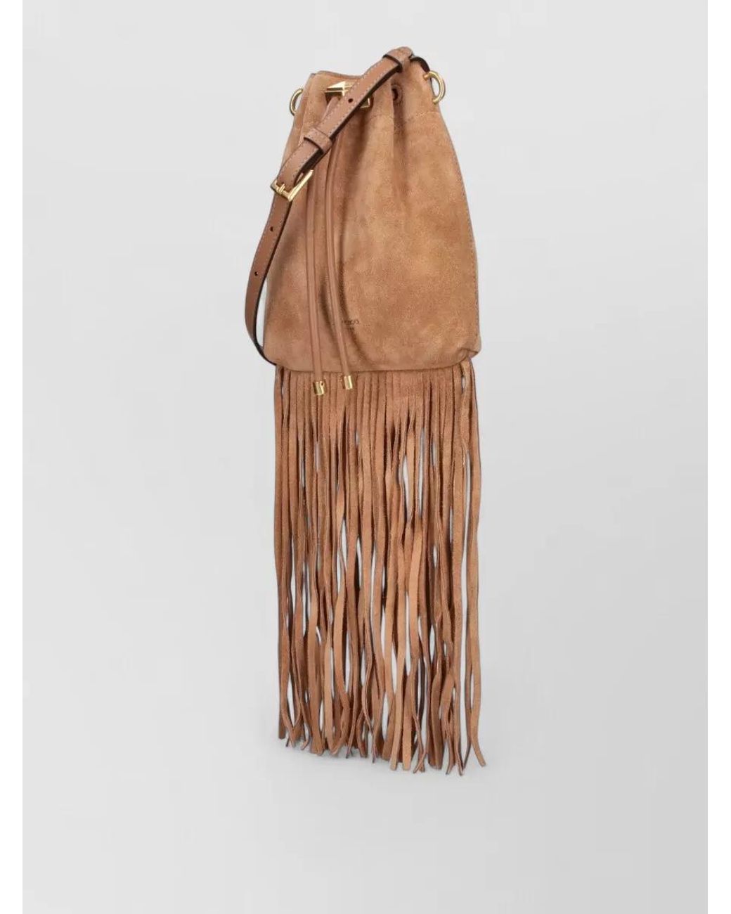 Jimmy Choo Natural Bon Bon Leather Bucket Bag