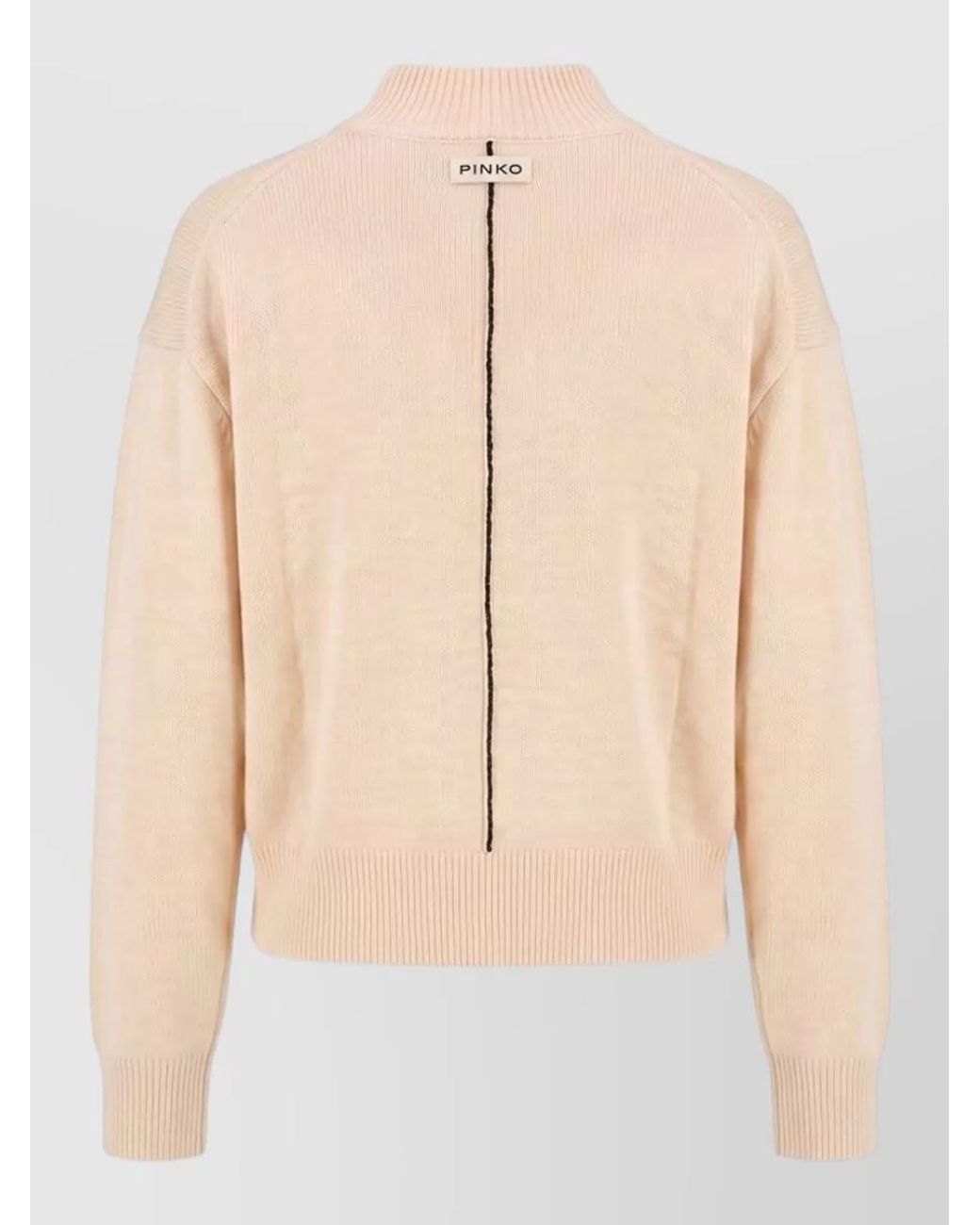 Pinko Natural Cashmere Wool Crewneck Sweatshirt