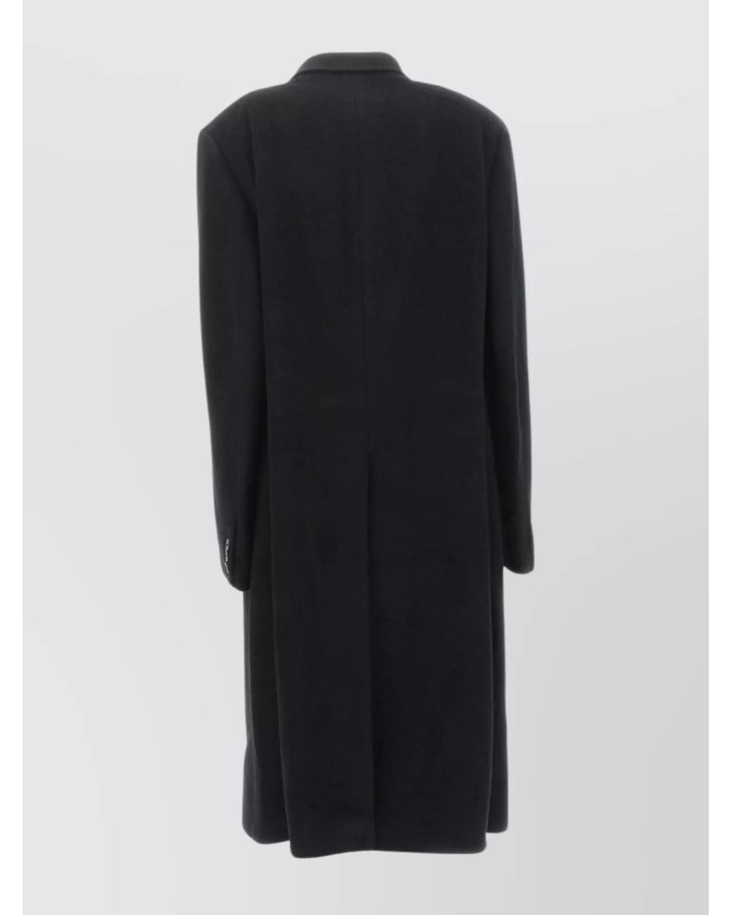 Our Legacy Black Mohair Wool Double-Breasted Coat for men
