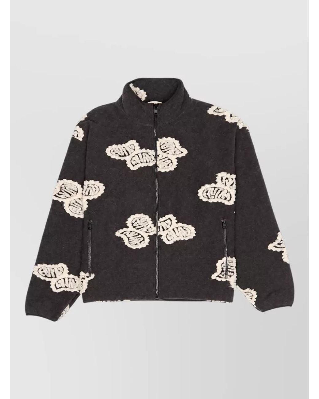 Autry Black Jacquard Paisley Puffer Jacket for men