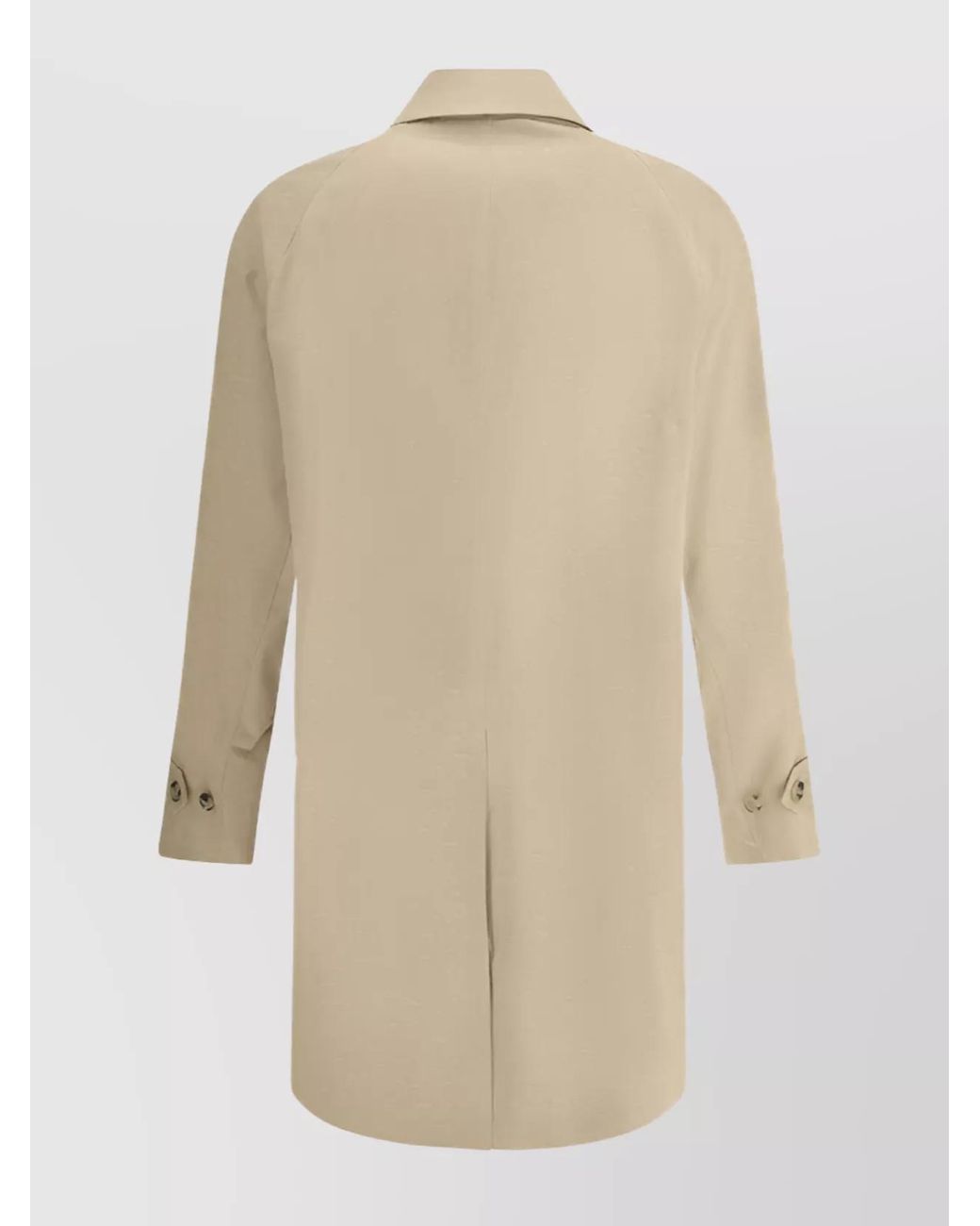 Burberry Natural Cotton Single Breasted Coat for men