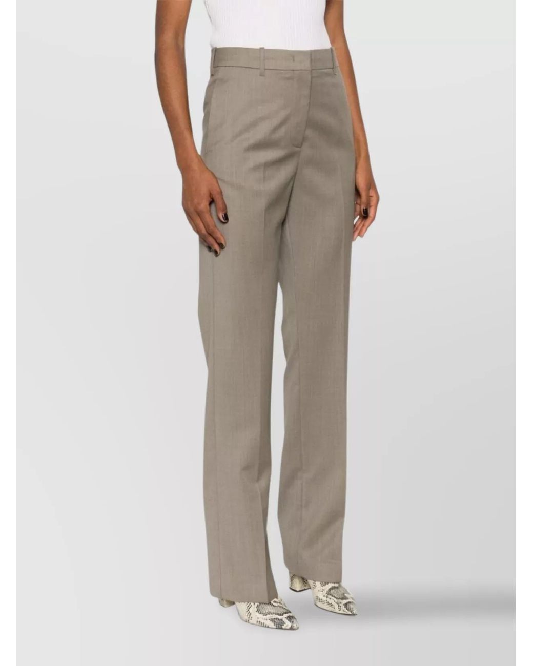 Golden Goose Deluxe Brand Gray Virgin Wool Relaxed-Fit Straight Trousers
