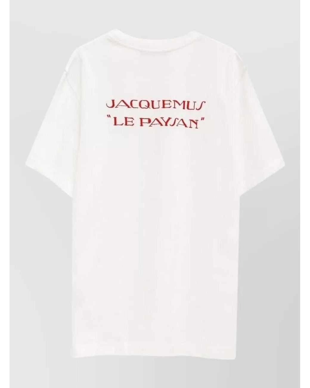Jacquemus White Cotton Printed Short-Sleeve T-Shirt for men