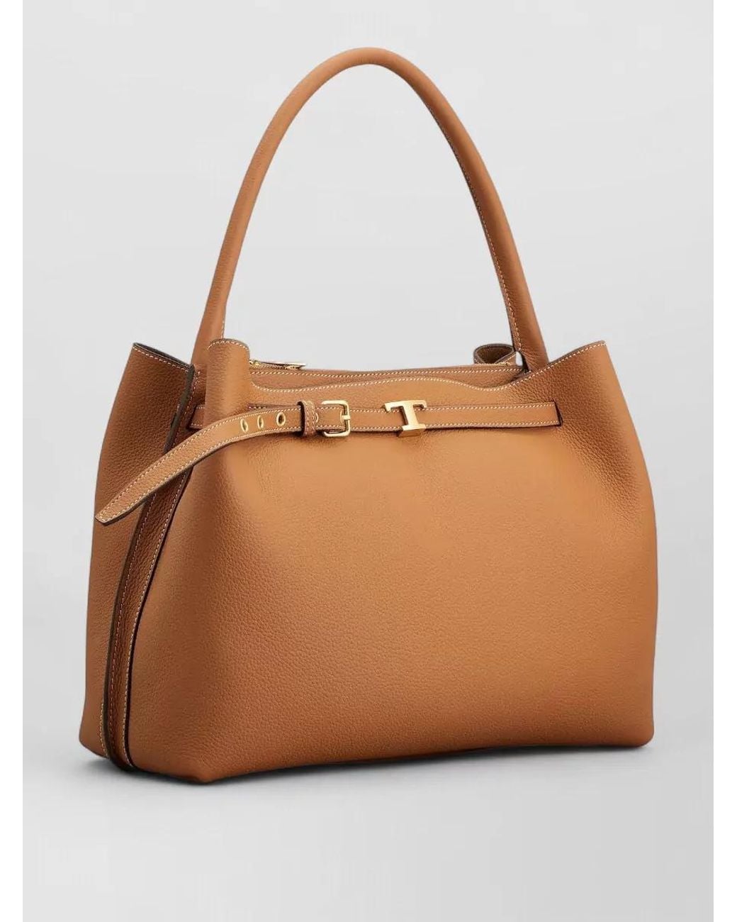 Tod's Brown T Timeless Small Leather Shoulder Bag