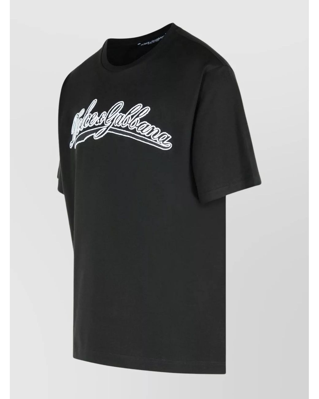 Dolce & Gabbana Black T-Shirt With Logo for men