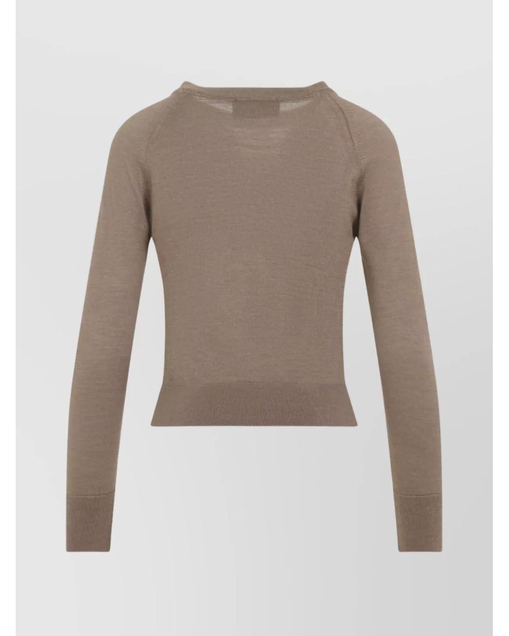 Simone Rocha Natural Silk Blend Embellished Long Sleeve Jumper