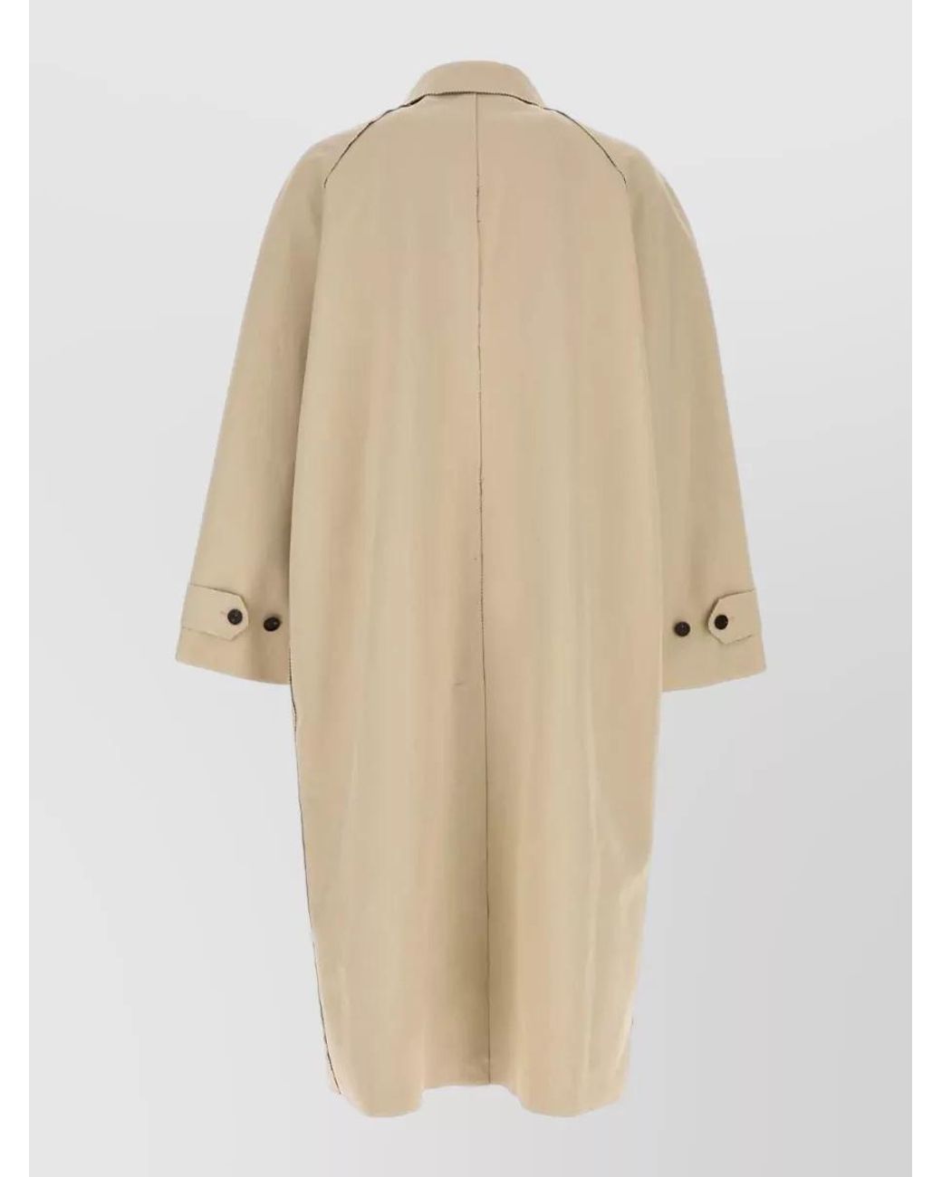 Balenciaga Natural Cotton Trench Coat for men