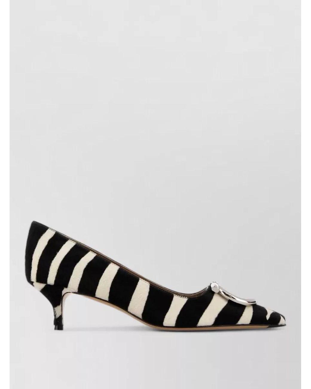 Ferragamo Multicolor Leather Printed Pumps