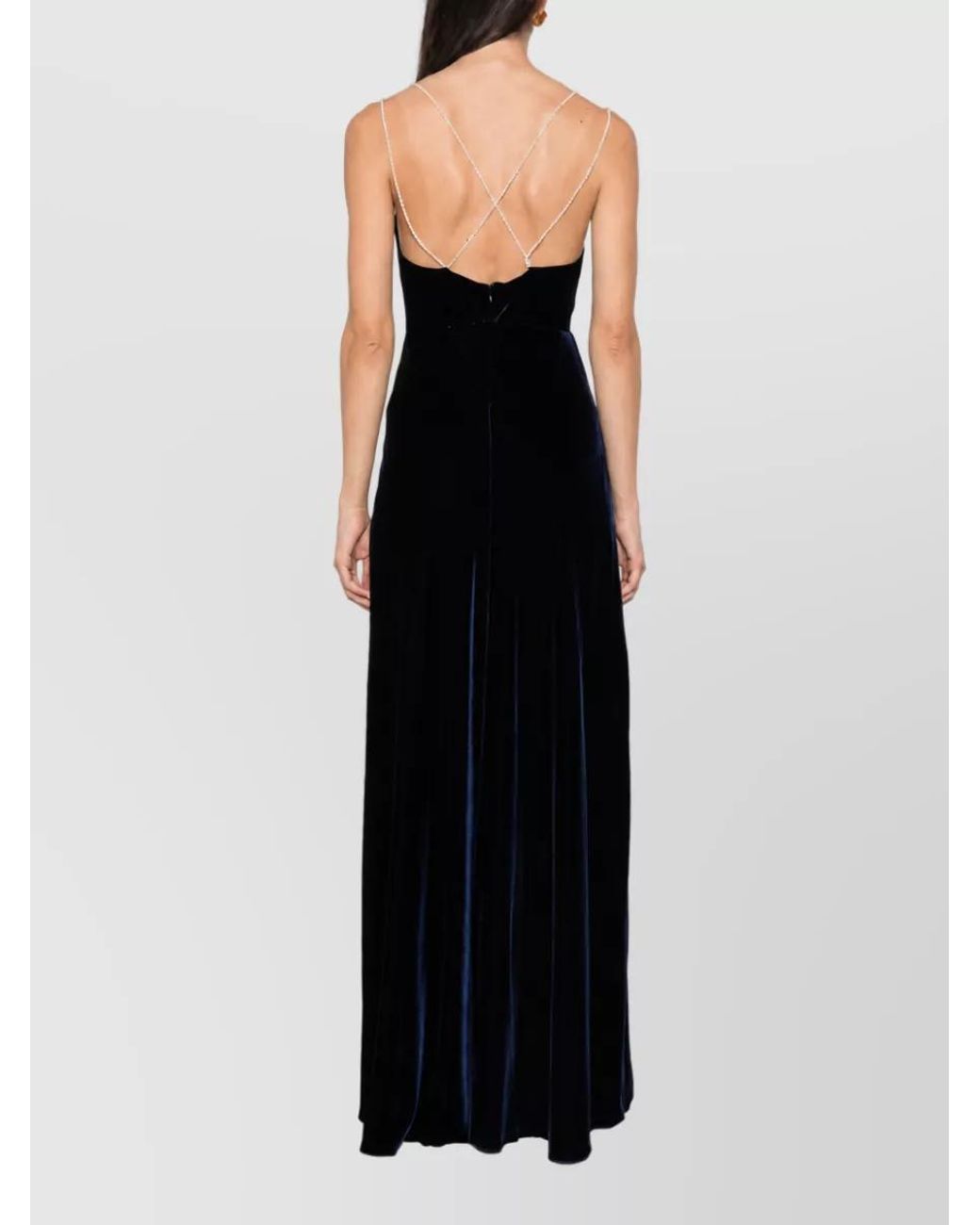 Forte_forte Black Silk-Blend Velvet V-Neck Maxi Dress