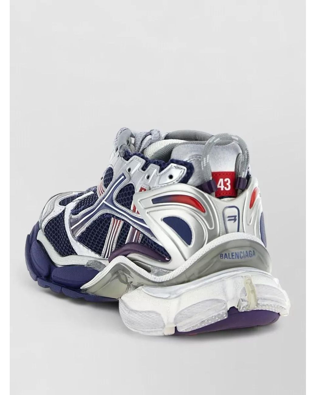 Balenciaga Blue Mesh Runner Low-Top Sneakers for men