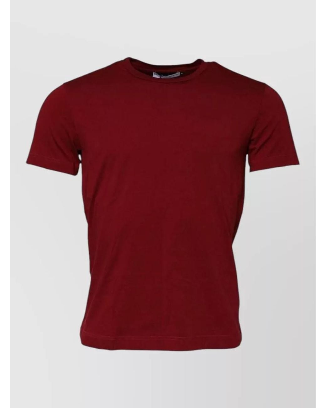 Dolce & Gabbana Red Cotton Crew Neck Short-Sleeve T-Shirt for men