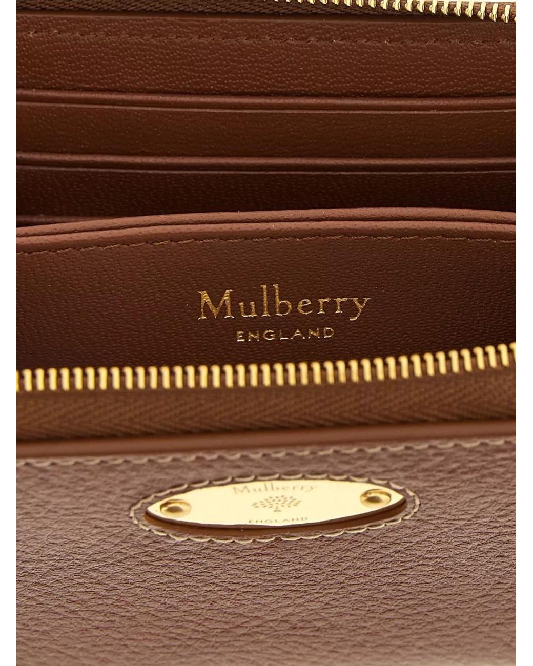 Mulberry Brown Leather Zip Around Wallet