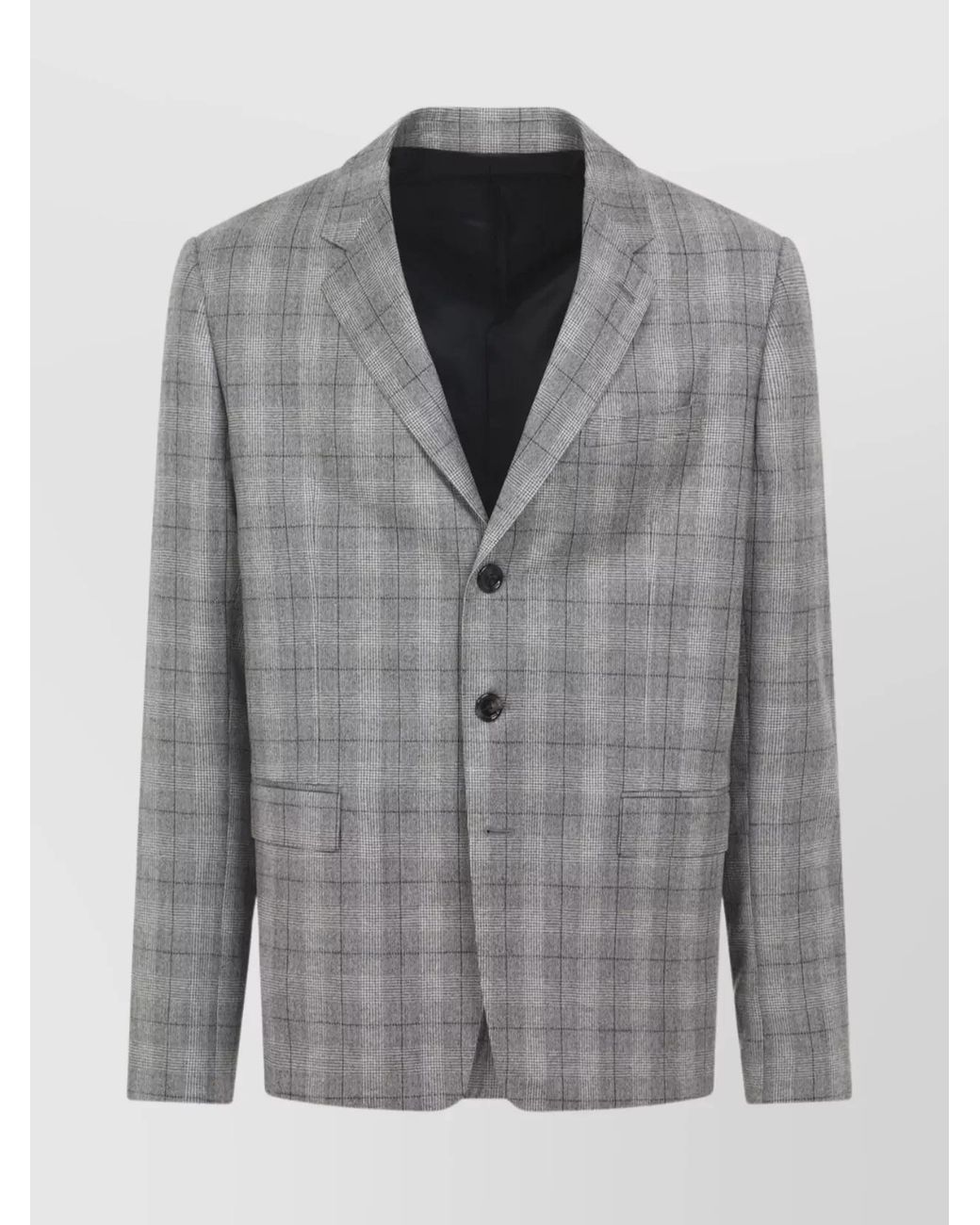 Céline Gray Cashmere Wool Checked Blazer for men