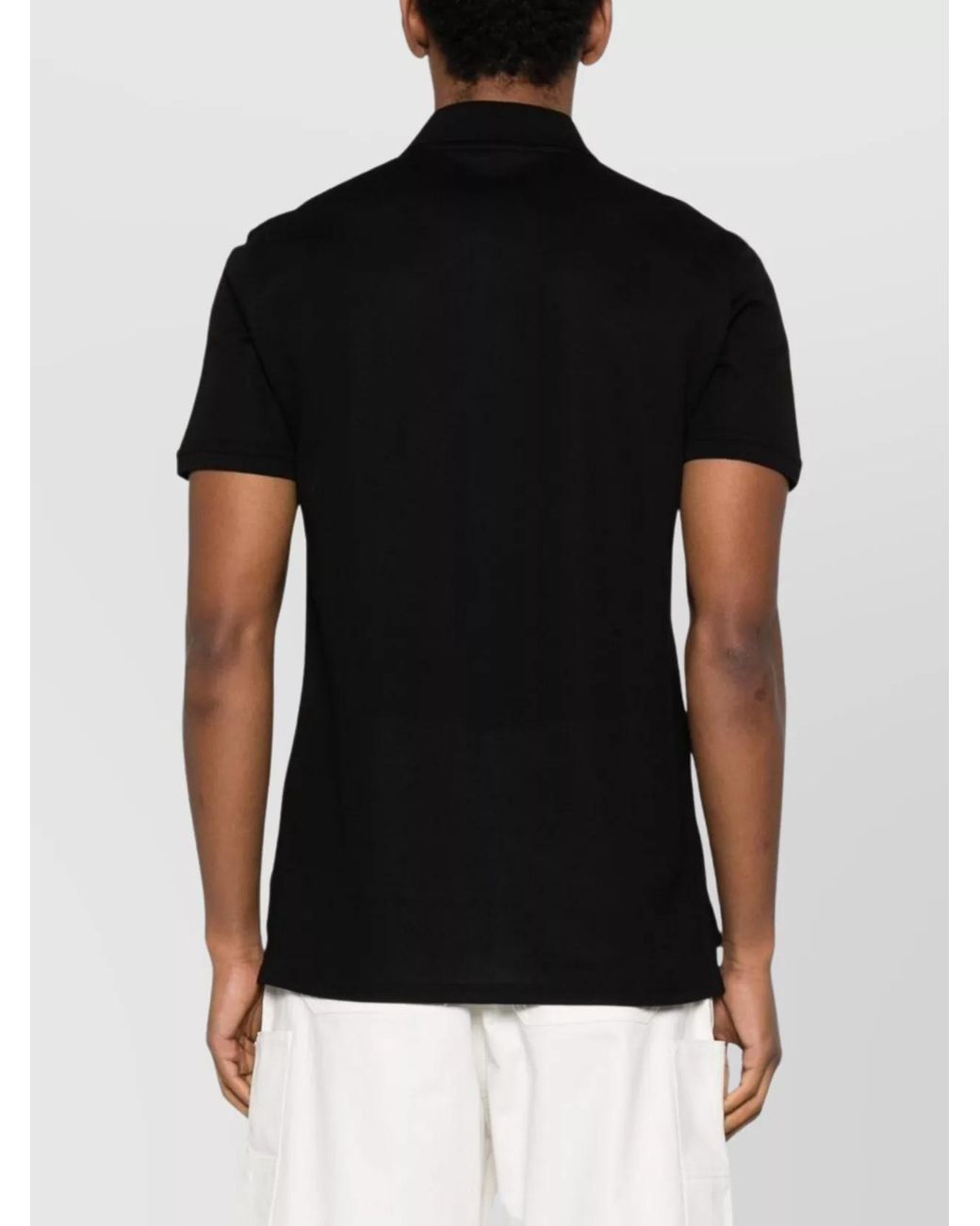 Givenchy Black Cotton Regular-Fit Short-Sleeve Polo Shirt for men