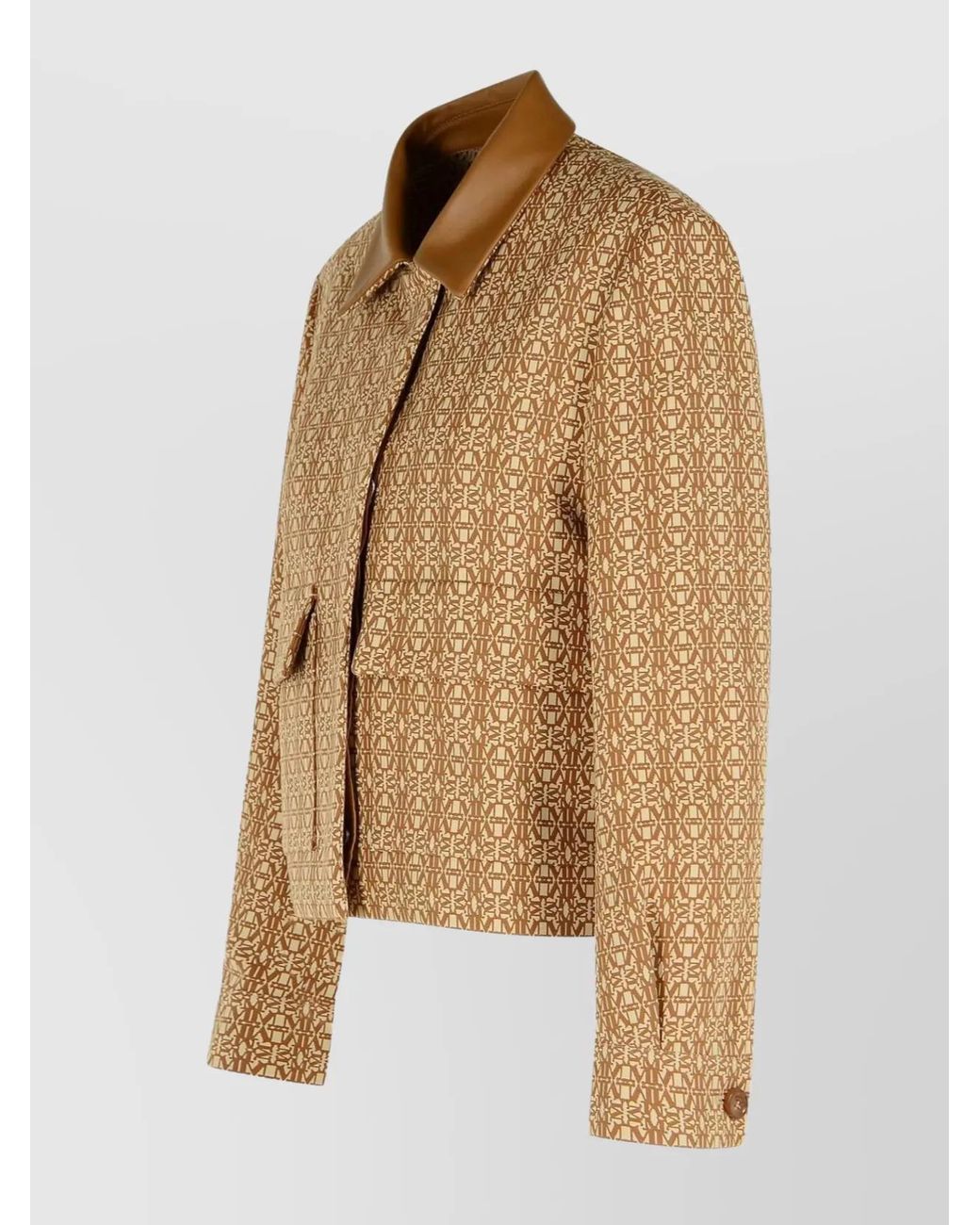 Max Mara Natural Jacquard Fitted Jacket