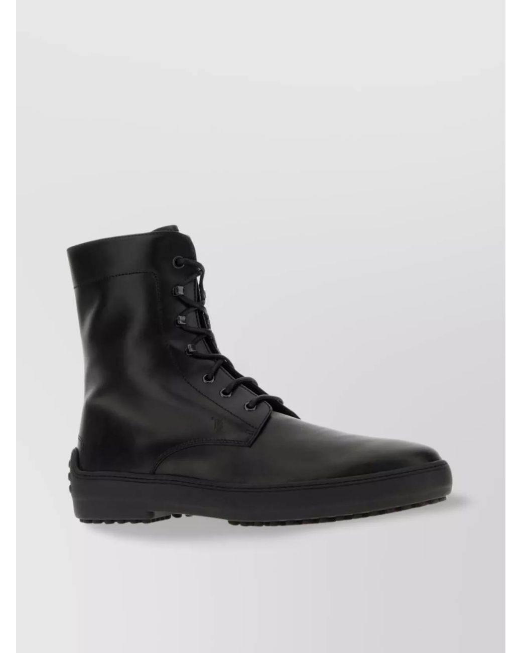 Tod's Black Leather Ankle Boots for men