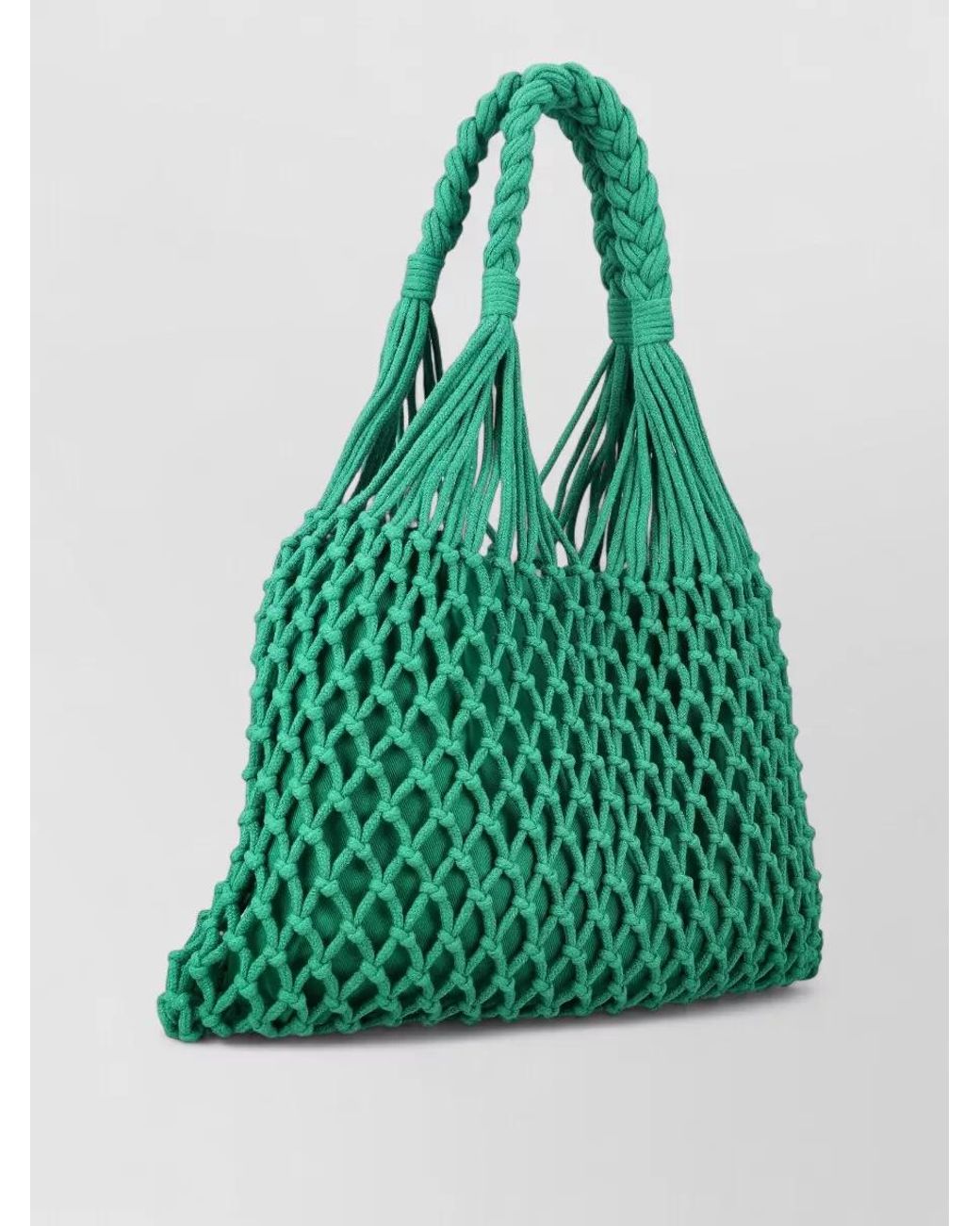 Frankie Shop Green Macrame Tote Bag