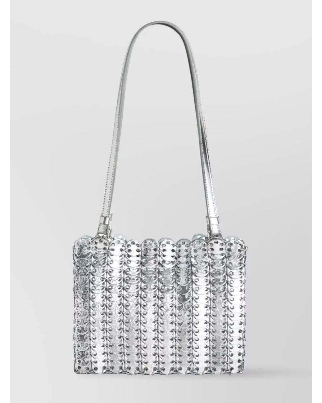 Rabanne White 1969 Chain Mail Leather Shoulder Bag