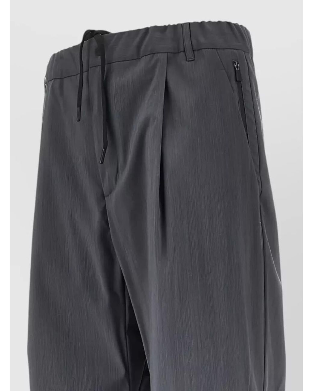 Herno Gray Relaxed-Fit Trousers for men