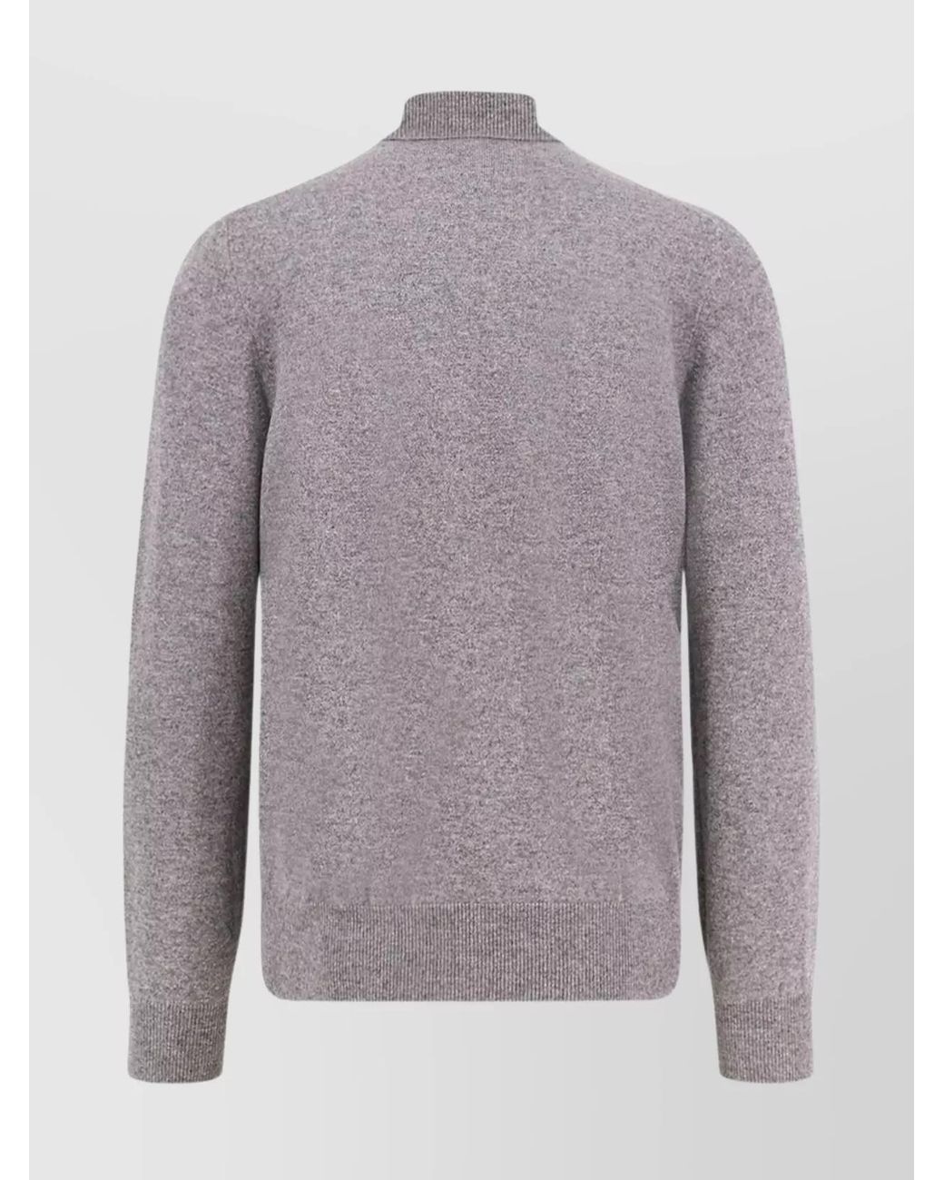 Brunello Cucinelli Gray Cashmere Ribbed Turtleneck Sweater for men