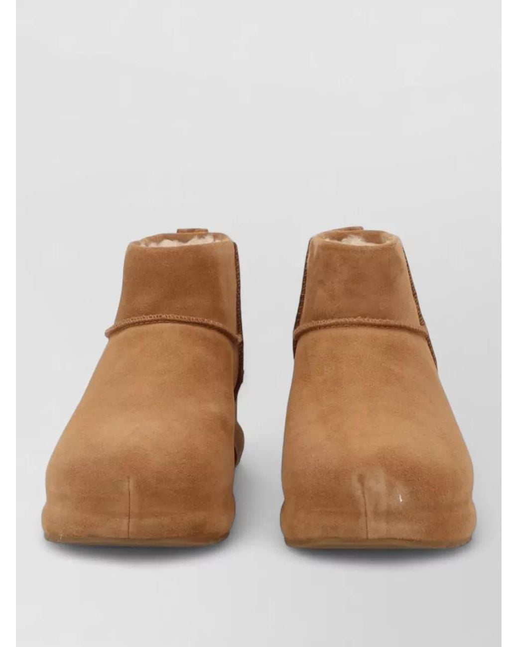 Ugg Brown Suede Leather Slippers Classic Mini Enwrap