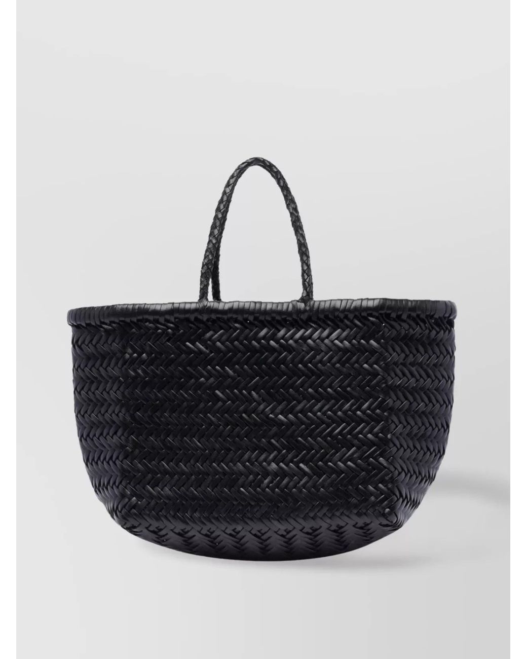 Dragon Diffusion Triple Jump Small Leather Woven Tote Bag in Black | Lyst
