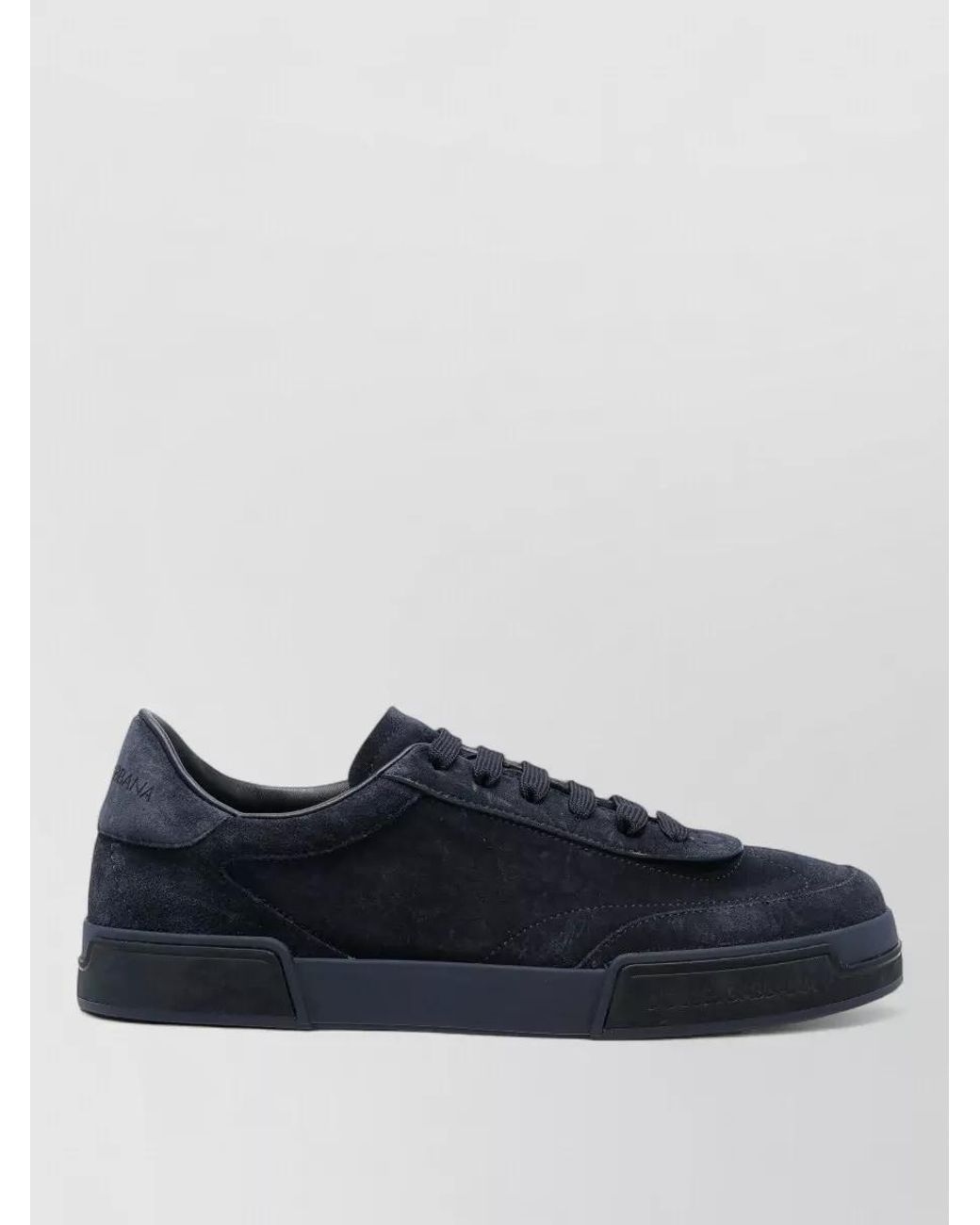 Dolce & Gabbana Blue Suede Leather Low-Top Sneakers for men