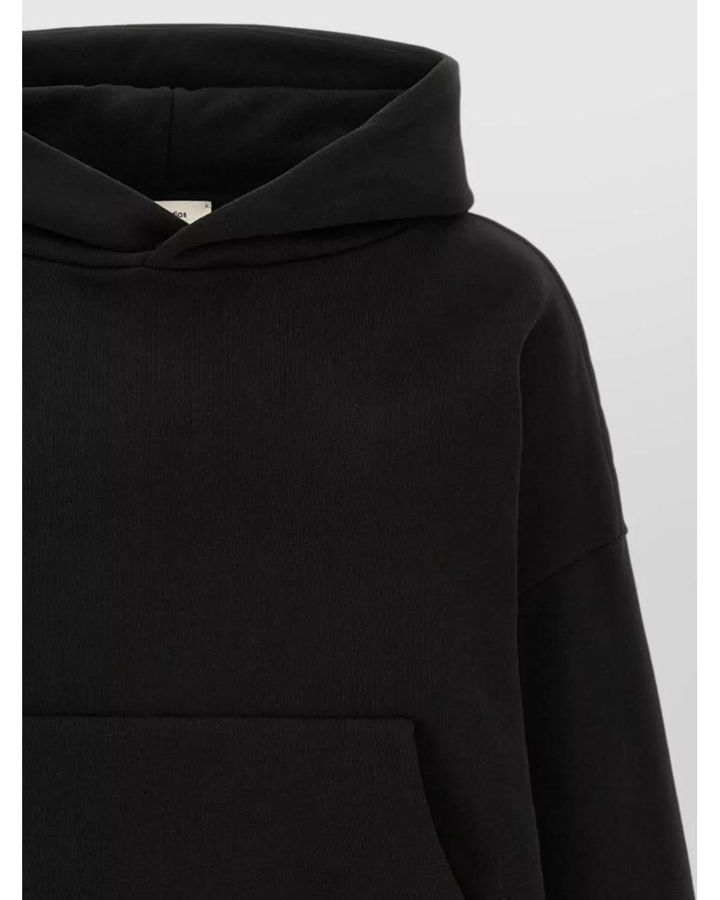 Entire studios Black Cotton Oversized Hoodie for men