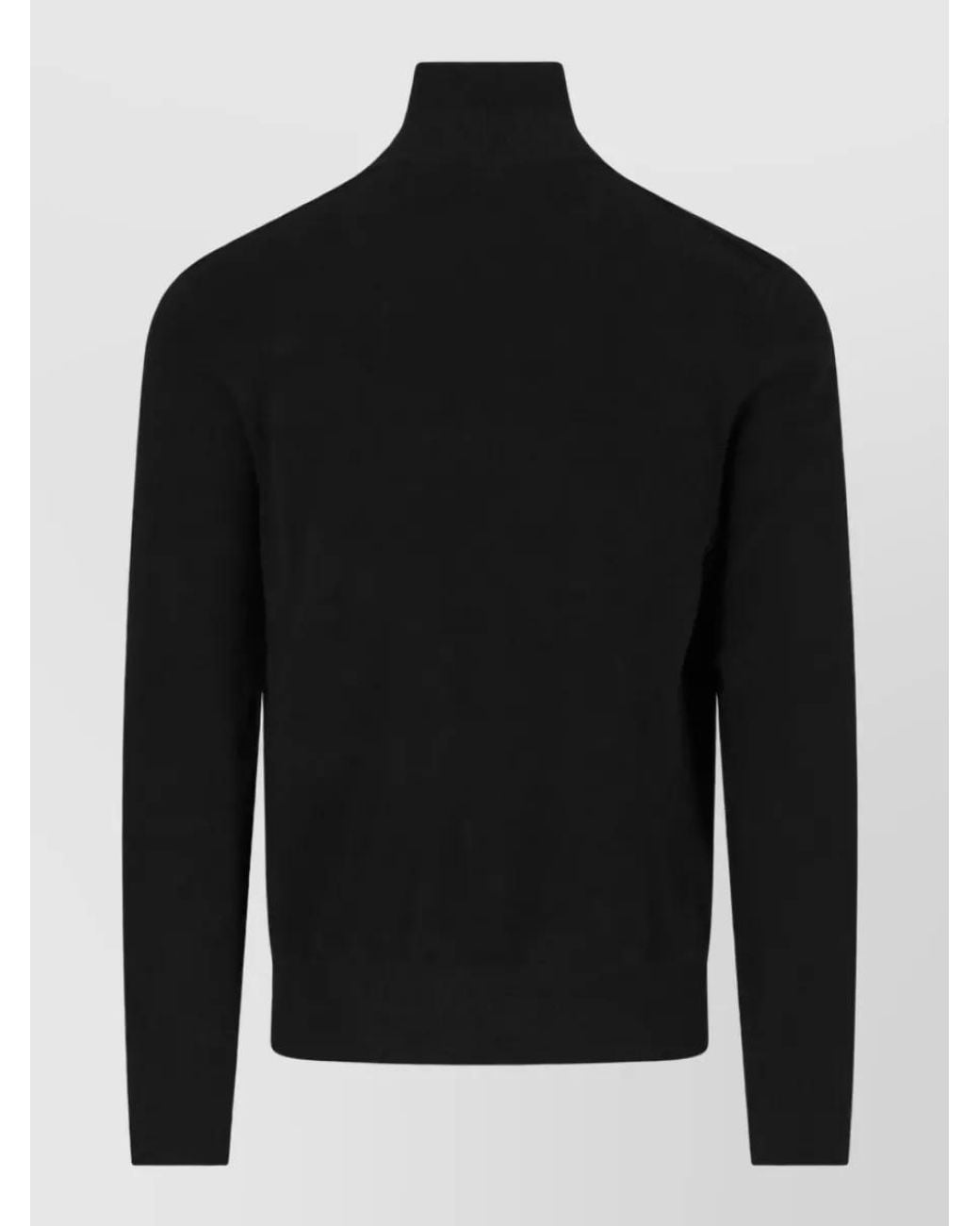 Burberry Black Wool Crewneck Jacket for men