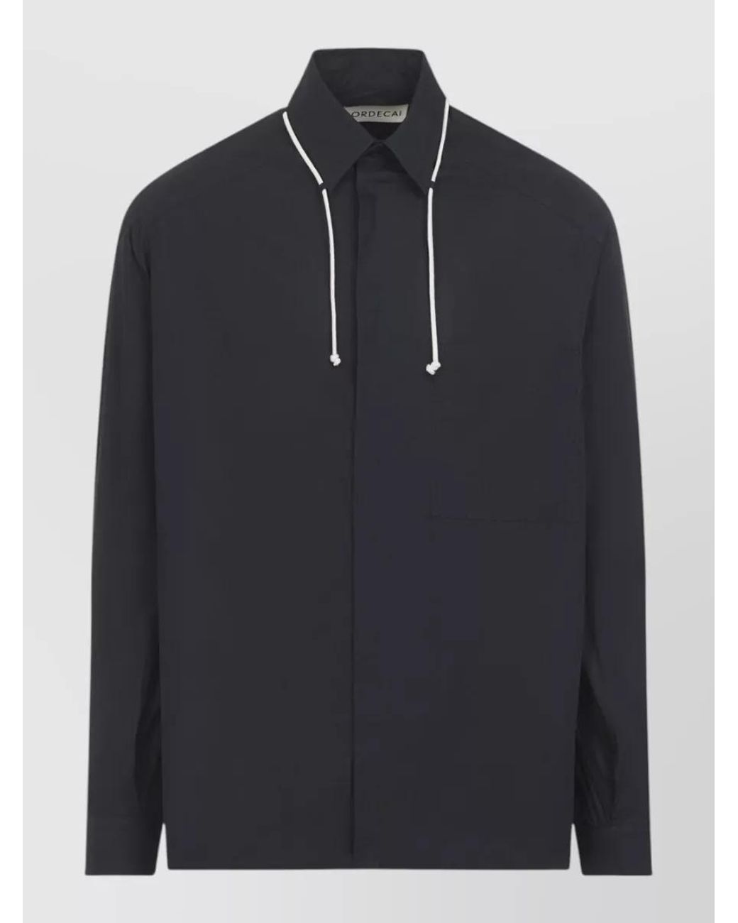 Mordecai Blue Cotton Cord Classic Shirt for men