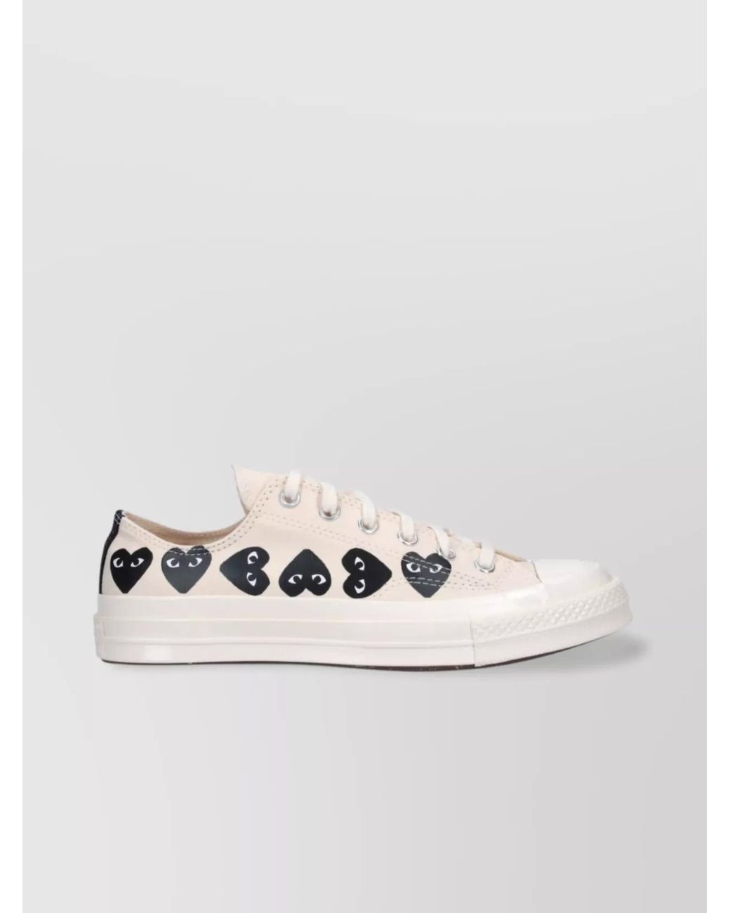 COMME DES GARÇONS PLAY Natural Canvas Low-Top Sneakers