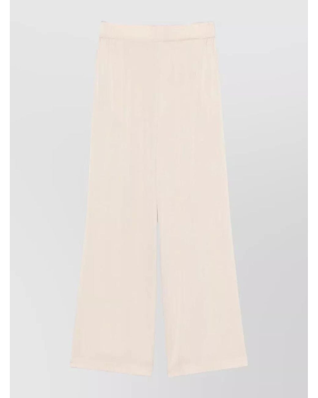 Silk95five Natural Silk Wide-Leg Trousers