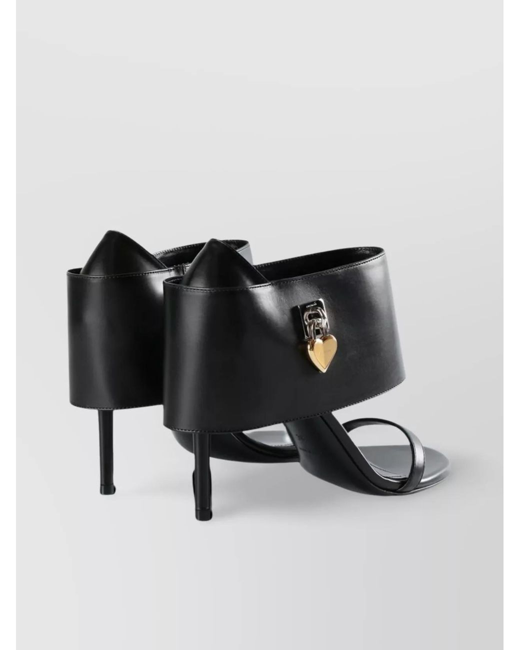 Givenchy Black Leather Embellished High-Heel Sandals